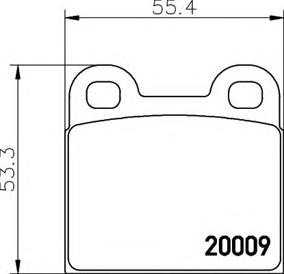 Imagine set placute frana,frana disc HELLA 8DB 355 006-991