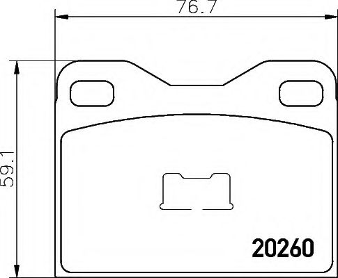 Imagine set placute frana,frana disc HELLA 8DB 355 007-031