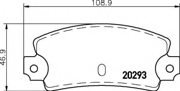 Imagine set placute frana,frana disc HELLA 8DB 355 007-141