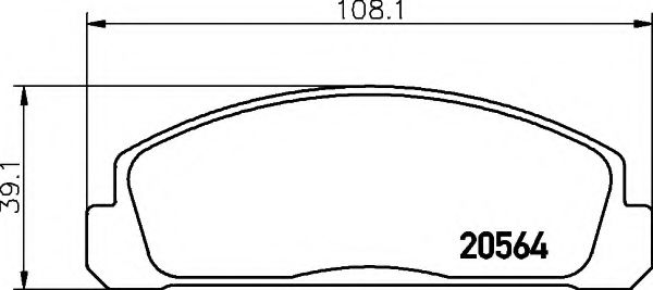 Imagine set placute frana,frana disc HELLA 8DB 355 007-211