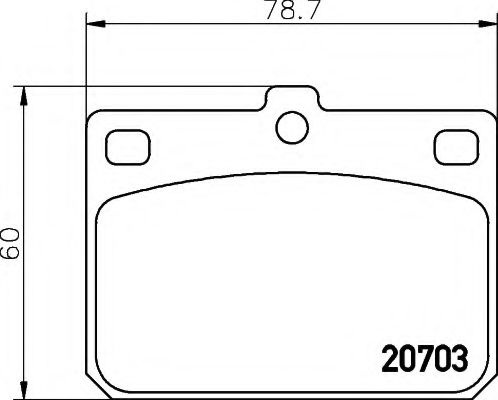 Imagine set placute frana,frana disc HELLA 8DB 355 007-261