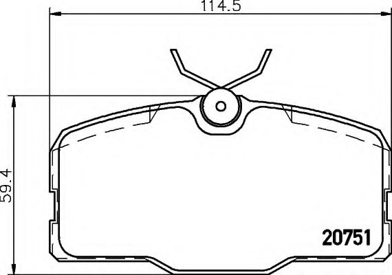 Imagine set placute frana,frana disc HELLA 8DB 355 007-601