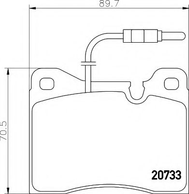Imagine set placute frana,frana disc HELLA 8DB 355 007-651