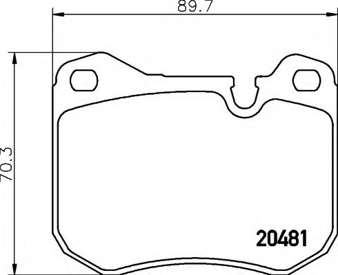 Imagine set placute frana,frana disc HELLA 8DB 355 007-681