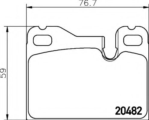 Imagine set placute frana,frana disc HELLA 8DB 355 007-691