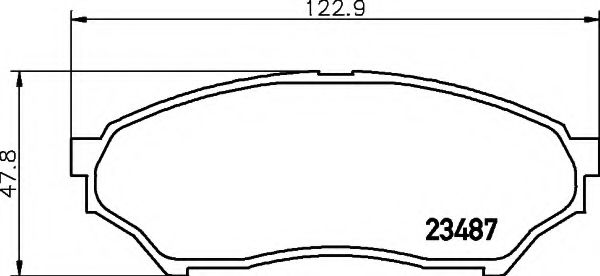 Imagine set placute frana,frana disc HELLA 8DB 355 009-521