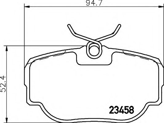 Imagine set placute frana,frana disc HELLA 8DB 355 009-541