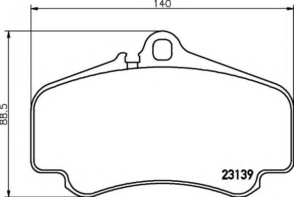 Imagine set placute frana,frana disc HELLA 8DB 355 009-841