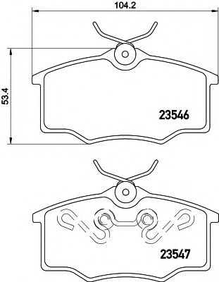 Imagine set placute frana,frana disc HELLA 8DB 355 010-371