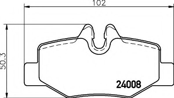 Imagine set placute frana,frana disc HELLA 8DB 355 010-661