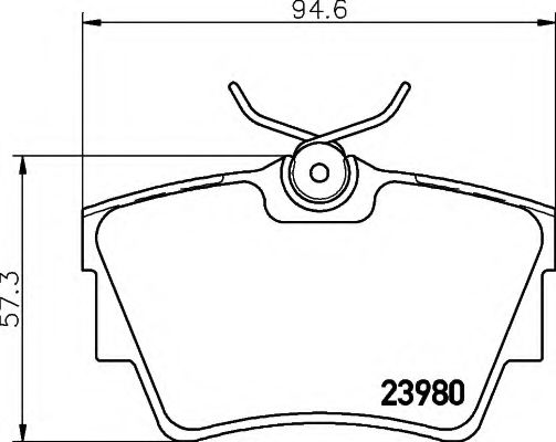 Imagine set placute frana,frana disc HELLA 8DB 355 010-761