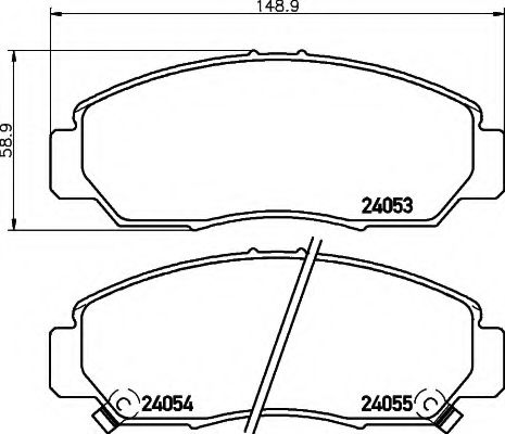 Imagine set placute frana,frana disc HELLA 8DB 355 010-981