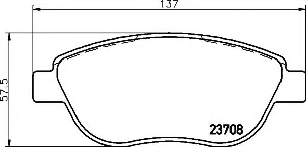 Imagine set placute frana,frana disc HELLA 8DB 355 011-331