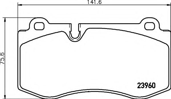 Imagine set placute frana,frana disc HELLA 8DB 355 011-401