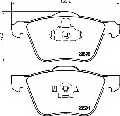 Imagine set placute frana,frana disc HELLA 8DB 355 011-571