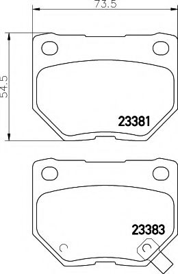 Imagine set placute frana,frana disc HELLA 8DB 355 011-601