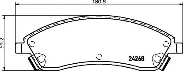 Imagine set placute frana,frana disc HELLA 8DB 355 012-221