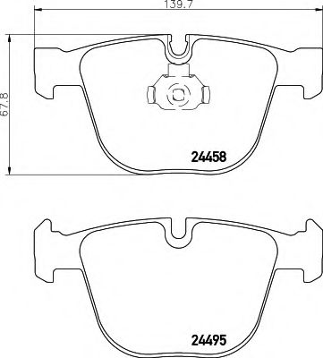 Imagine set placute frana,frana disc HELLA 8DB 355 013-171