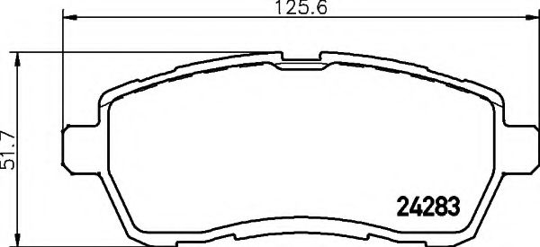 Imagine set placute frana,frana disc HELLA 8DB 355 013-211