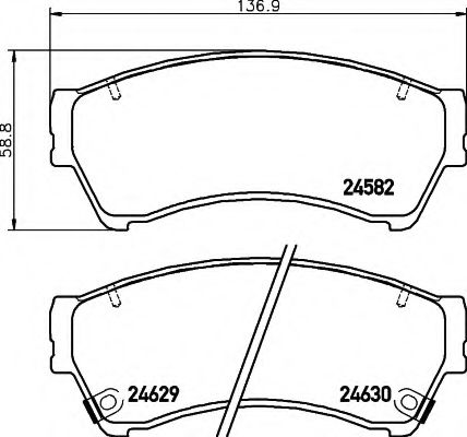 Imagine set placute frana,frana disc HELLA 8DB 355 013-761