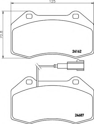 Imagine set placute frana,frana disc HELLA 8DB 355 014-061