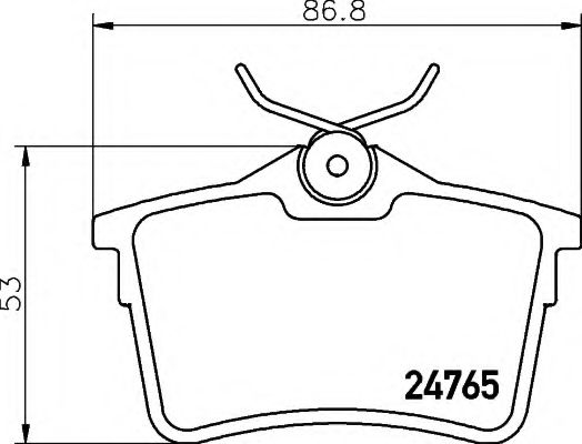 Imagine set placute frana,frana disc HELLA 8DB 355 014-081