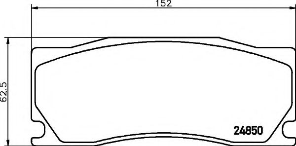 Imagine set placute frana,frana disc HELLA 8DB 355 014-091