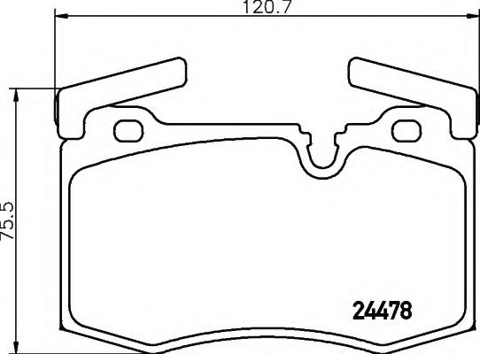 Imagine set placute frana,frana disc HELLA 8DB 355 014-111