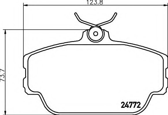 Imagine set placute frana,frana disc HELLA 8DB 355 014-521