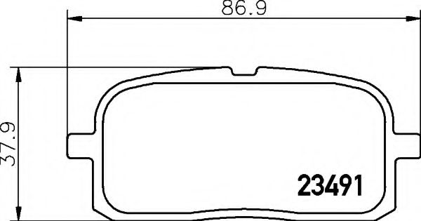 Imagine set placute frana,frana disc HELLA 8DB 355 014-781