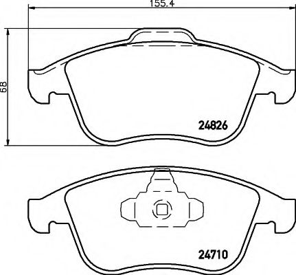 Imagine set placute frana,frana disc HELLA 8DB 355 015-041