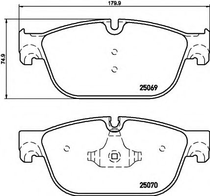 Imagine set placute frana,frana disc HELLA 8DB 355 015-061