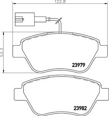 Imagine set placute frana,frana disc HELLA 8DB 355 015-491