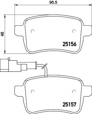 Imagine set placute frana,frana disc HELLA 8DB 355 015-541