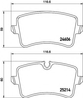 Imagine set placute frana,frana disc HELLA 8DB 355 016-001