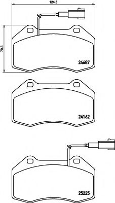 Imagine set placute frana,frana disc HELLA 8DB 355 016-141