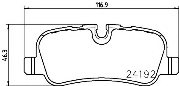 Imagine set placute frana,frana disc HELLA 8DB 355 016-171