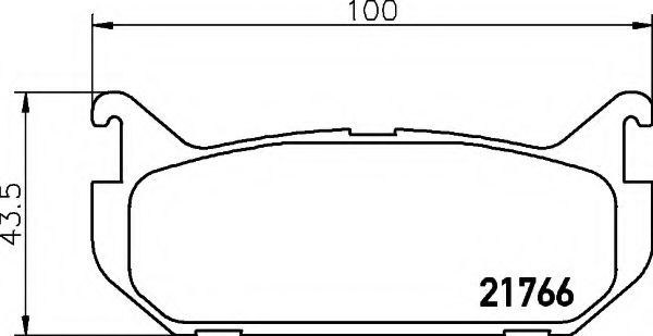 Imagine set placute frana,frana disc HELLA 8DB 355 016-711