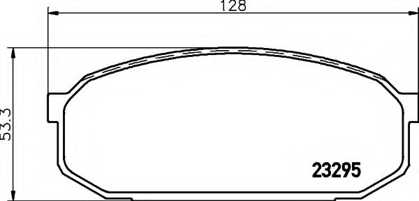 Imagine set placute frana,frana disc HELLA 8DB 355 016-931