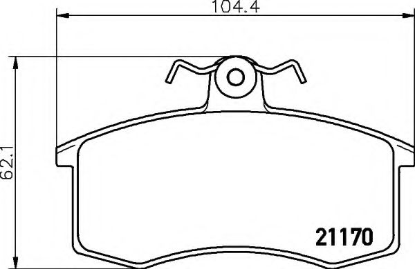 Imagine set placute frana,frana disc HELLA 8DB 355 017-731