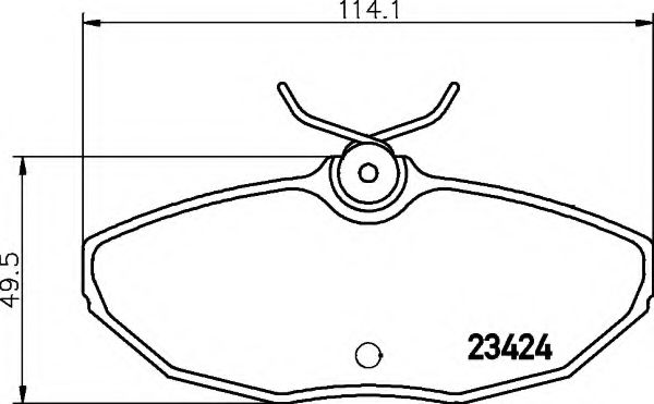 Imagine set placute frana,frana disc HELLA 8DB 355 018-561