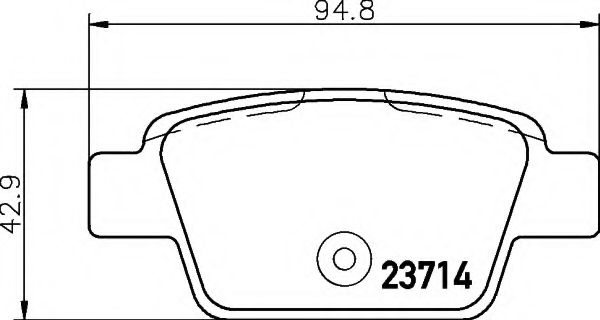 Imagine set placute frana,frana disc HELLA 8DB 355 018-851