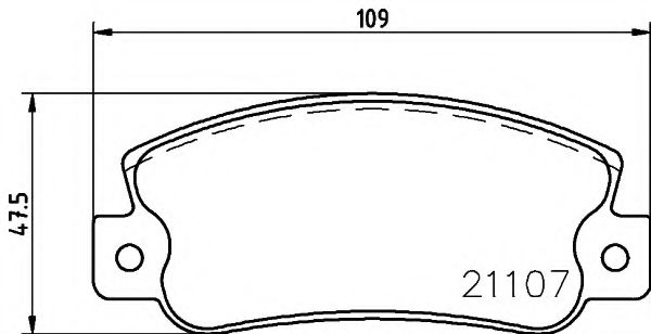 Imagine set placute frana,frana disc HELLA 8DB 355 019-061