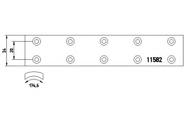 Imagine Set garnituri de frictiune, frana tambur HELLA 8DB 355 019-471