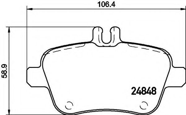 Imagine set placute frana,frana disc HELLA 8DB 355 019-641