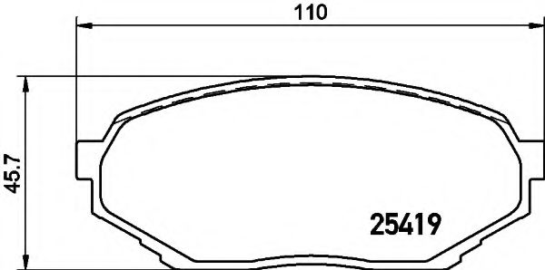 Imagine set placute frana,frana disc HELLA 8DB 355 019-681