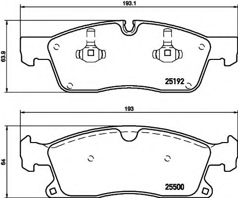 Imagine set placute frana,frana disc HELLA 8DB 355 019-701