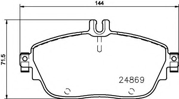 Imagine set placute frana,frana disc HELLA 8DB 355 019-721