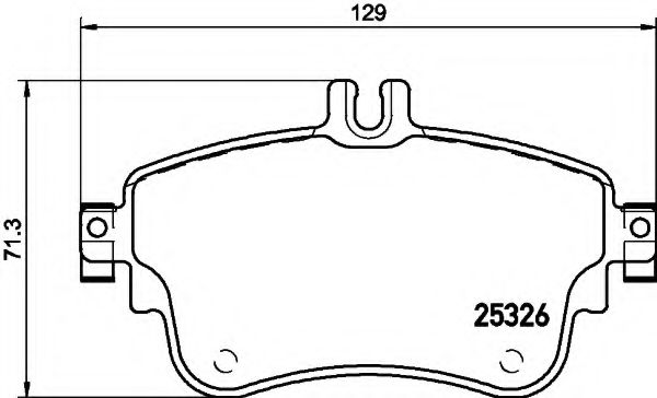 Imagine set placute frana,frana disc HELLA 8DB 355 019-751