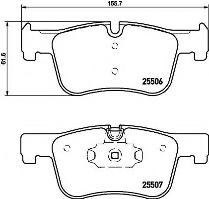 Imagine set placute frana,frana disc HELLA 8DB 355 019-771